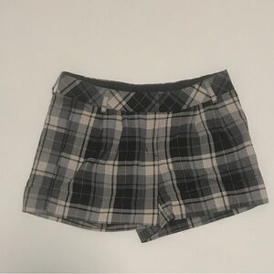 Plaid Shorts in Black and Gray